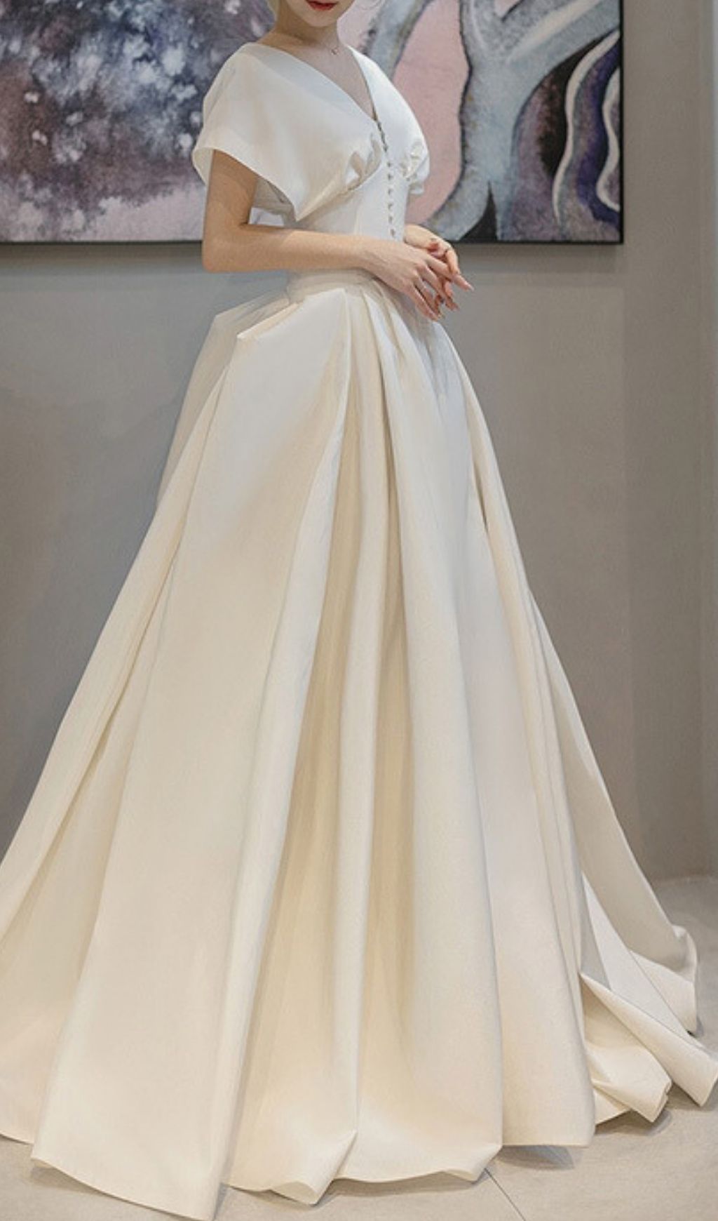 Karlene Timeless White V-Neck Maxi Dress | Elegant 'Old Money' Gown