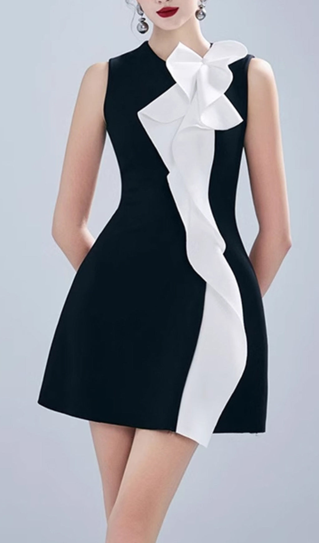 Ayashe White Ruffle Mini Dress