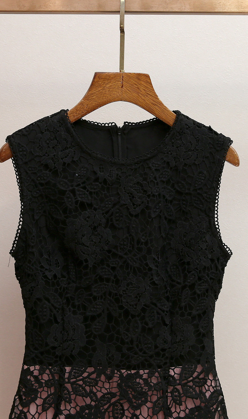 Humita Enchanting Black Lace & Blush Tiered Tulle Maxi Dress