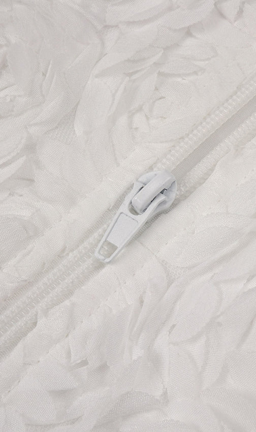 Jerusha White Floral Peplum Top & Tailored Wide-Leg Pants Set