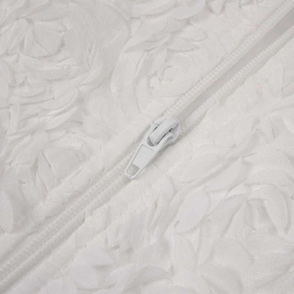 Jerusha White Floral Peplum Top & Tailored Wide-Leg Pants Set