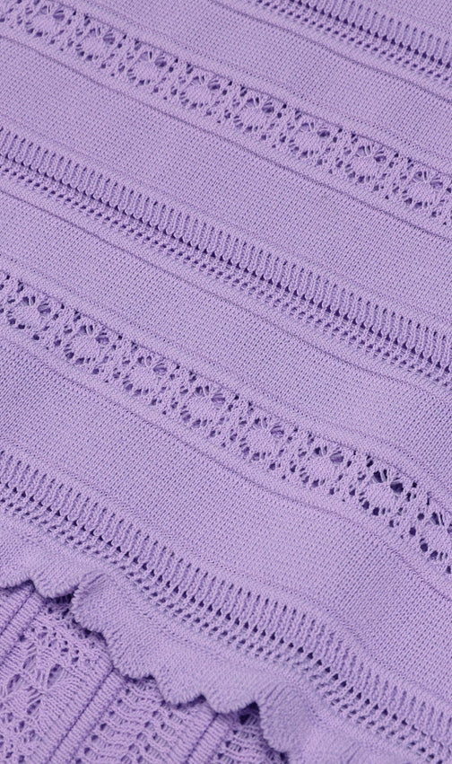 Kinsey Luxe Lavender Knit Cardigan & Midi Dress Set