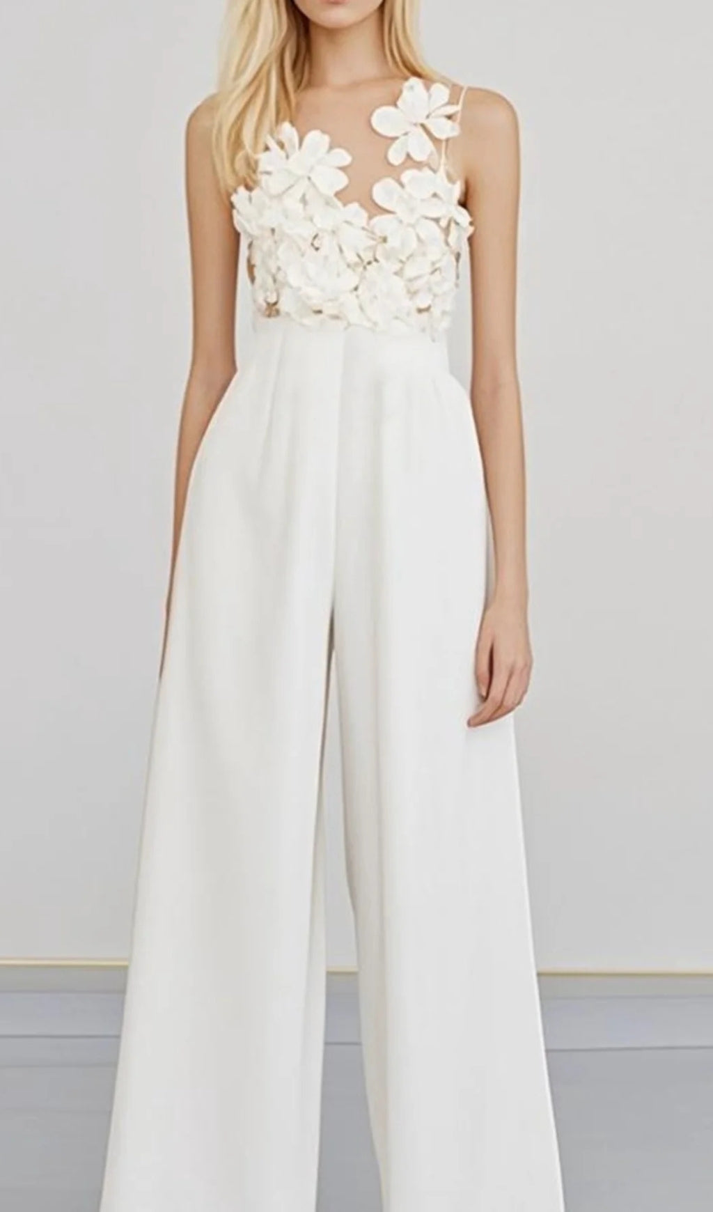 Darvin White Flower Jumpsuit