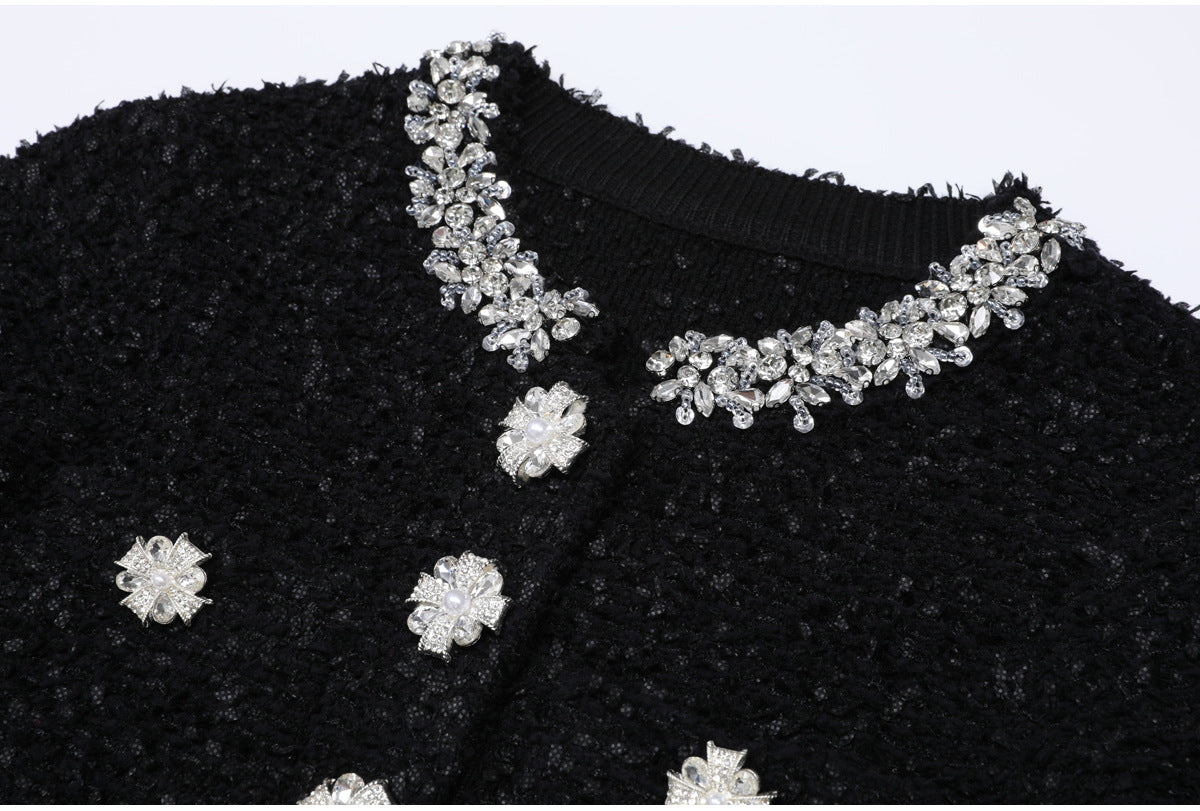 Karsyn Diamante Sparkle Knit Mini Dress - Glamorous & Comfortable Bodycon