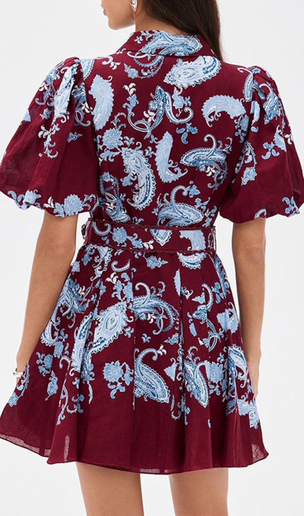 Women's Ilione Paisley Print Belted Mini Dress - Chic & Versatile