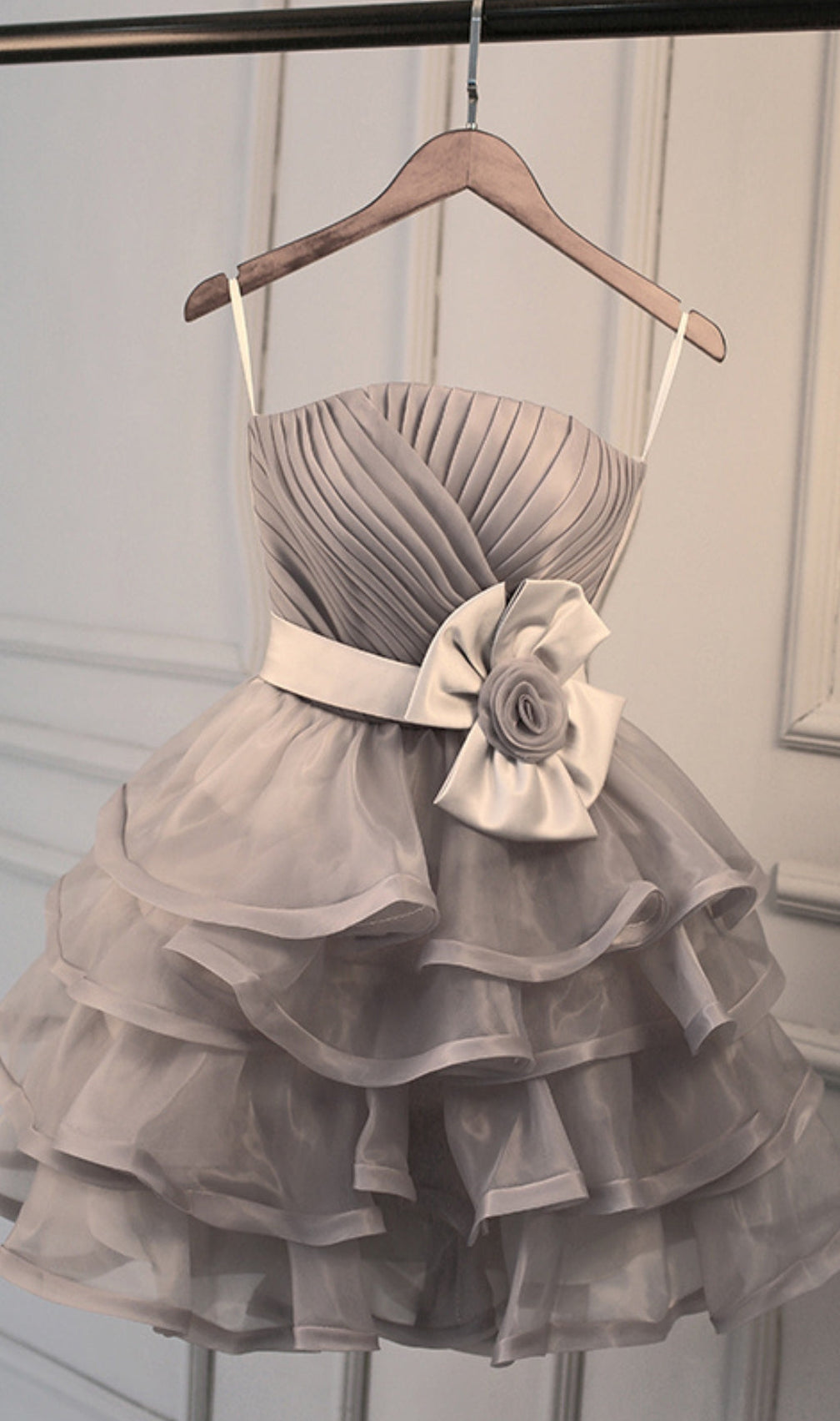 Anise Ruched Mini Dress With Belt