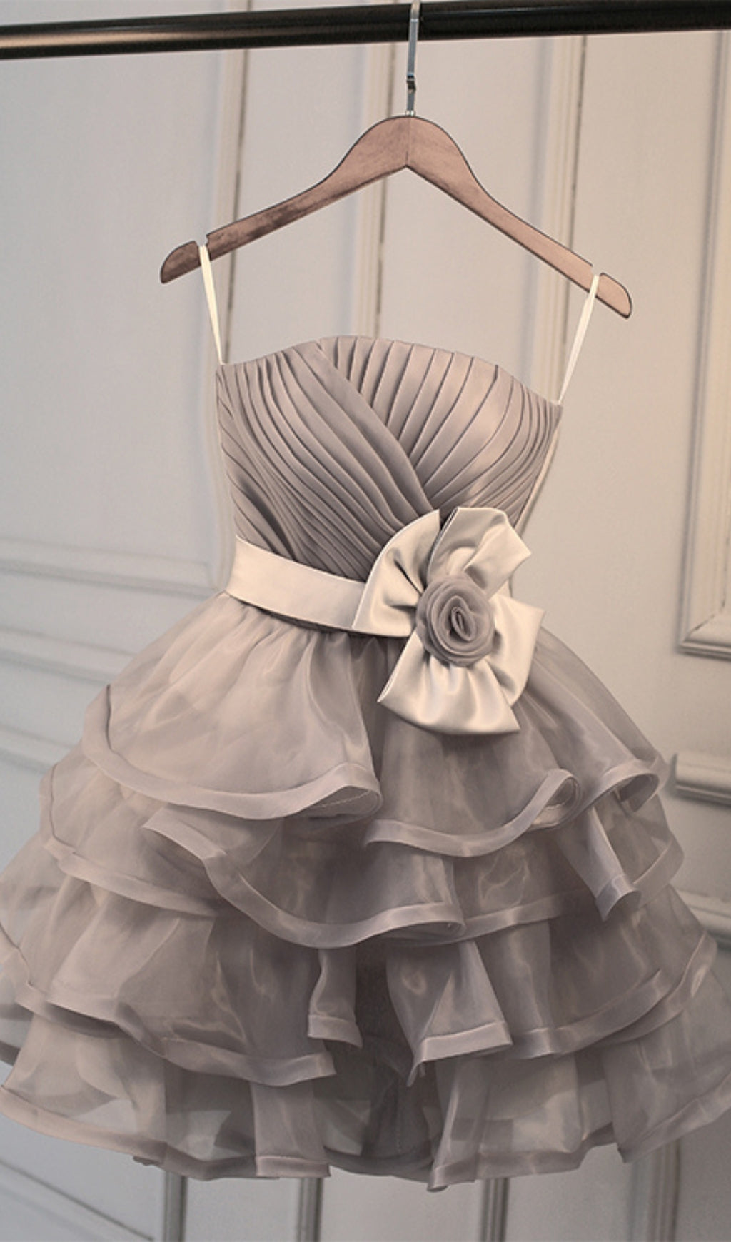 Anise Ruched Mini Dress With Belt