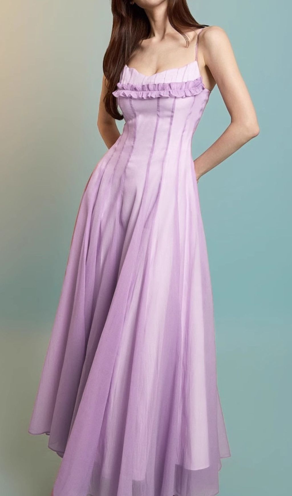 Fala Purple Strappy Maxi Dress