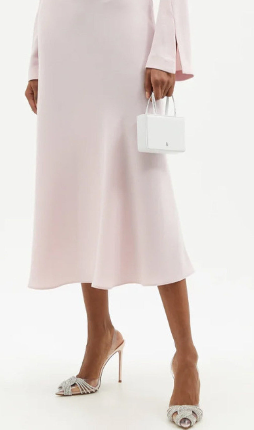 Crystal Embellished Sandals In Silver