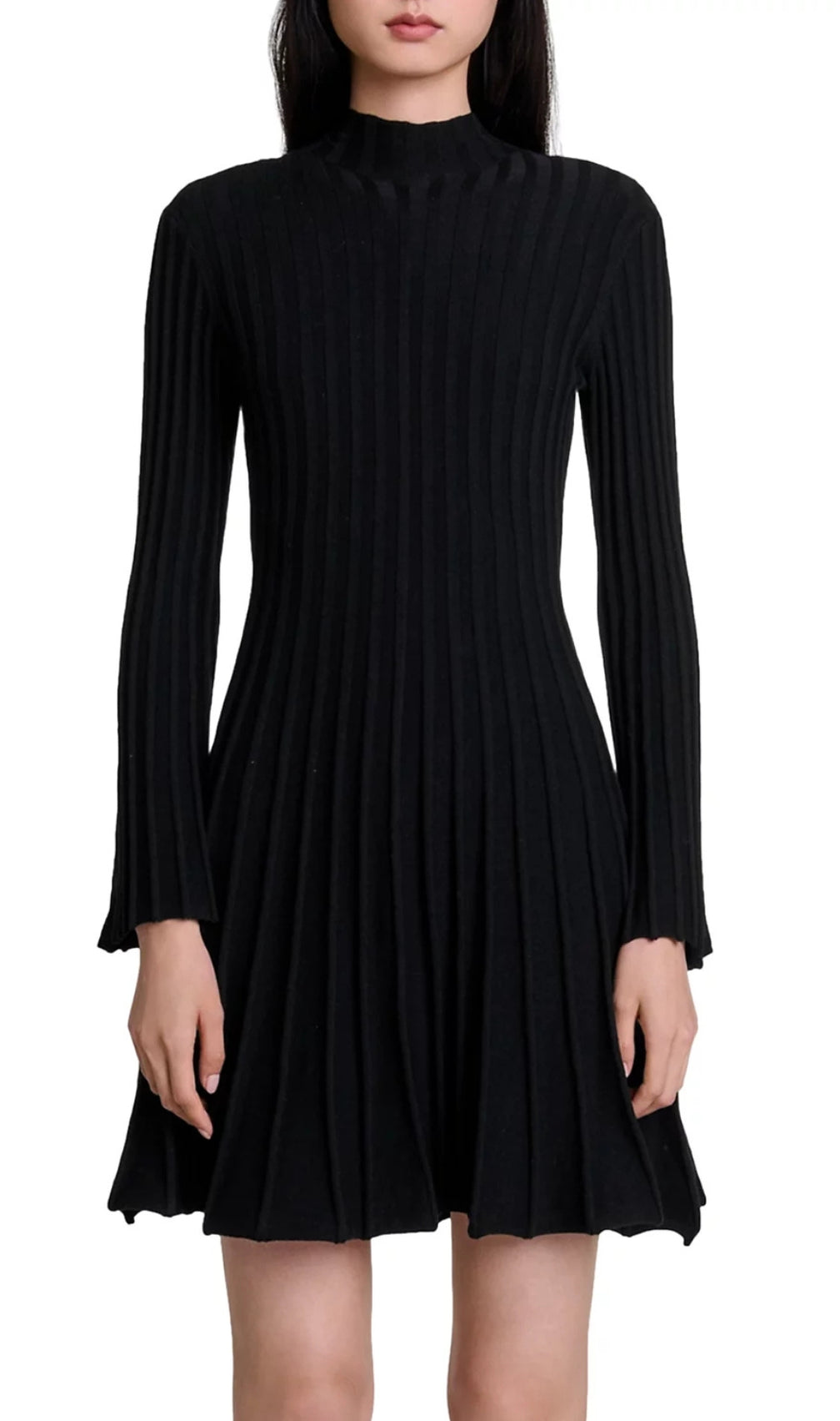 Raffie Ribbed Flared Dress