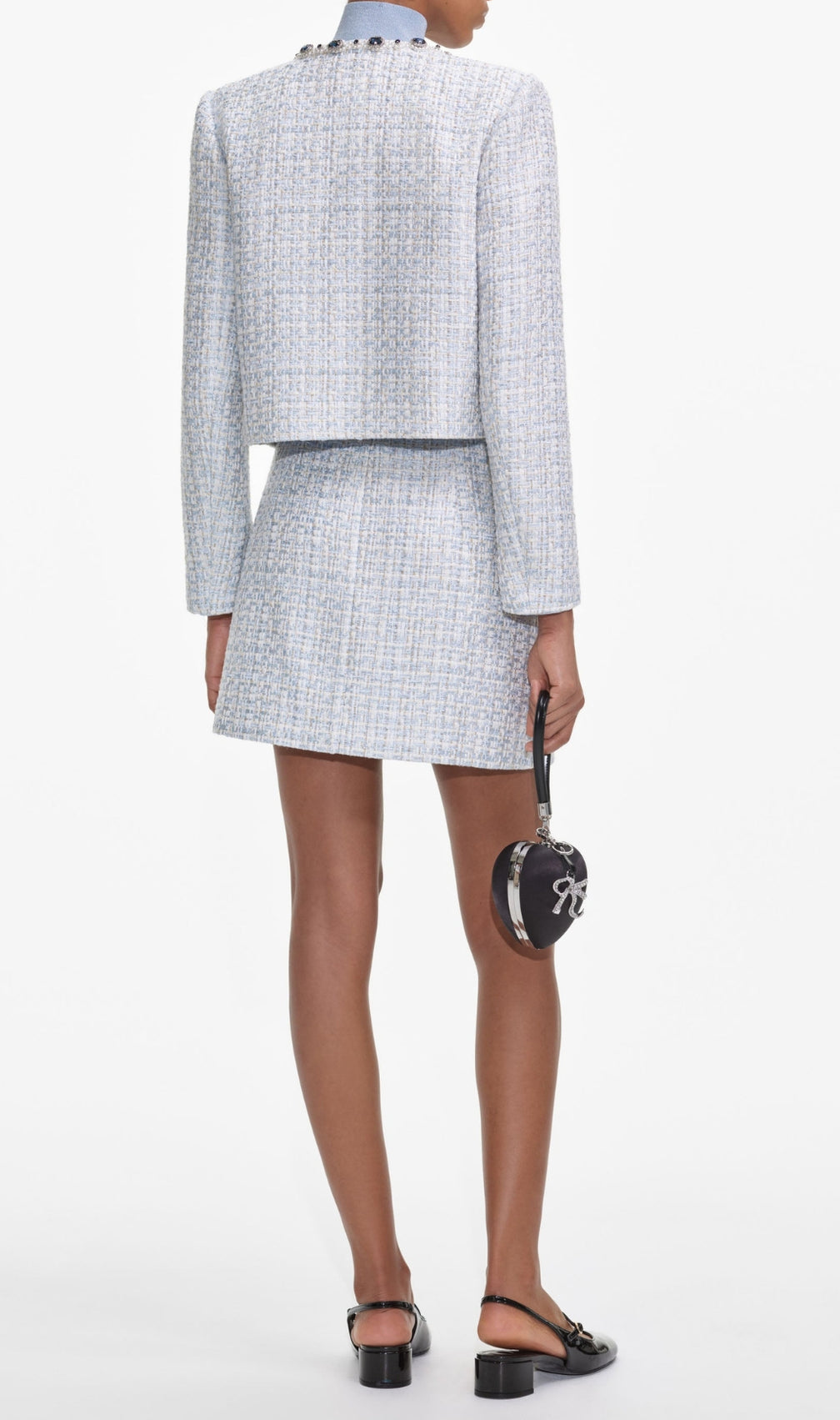 Blue Boucle Mini Skirt