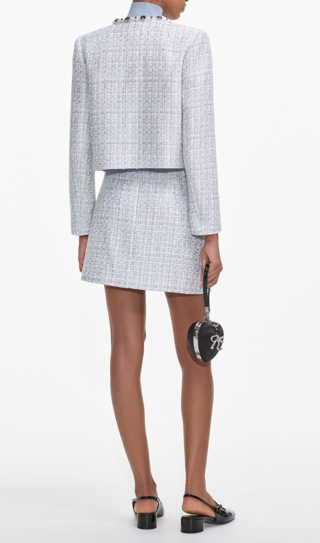 Blue Boucle Mini Skirt