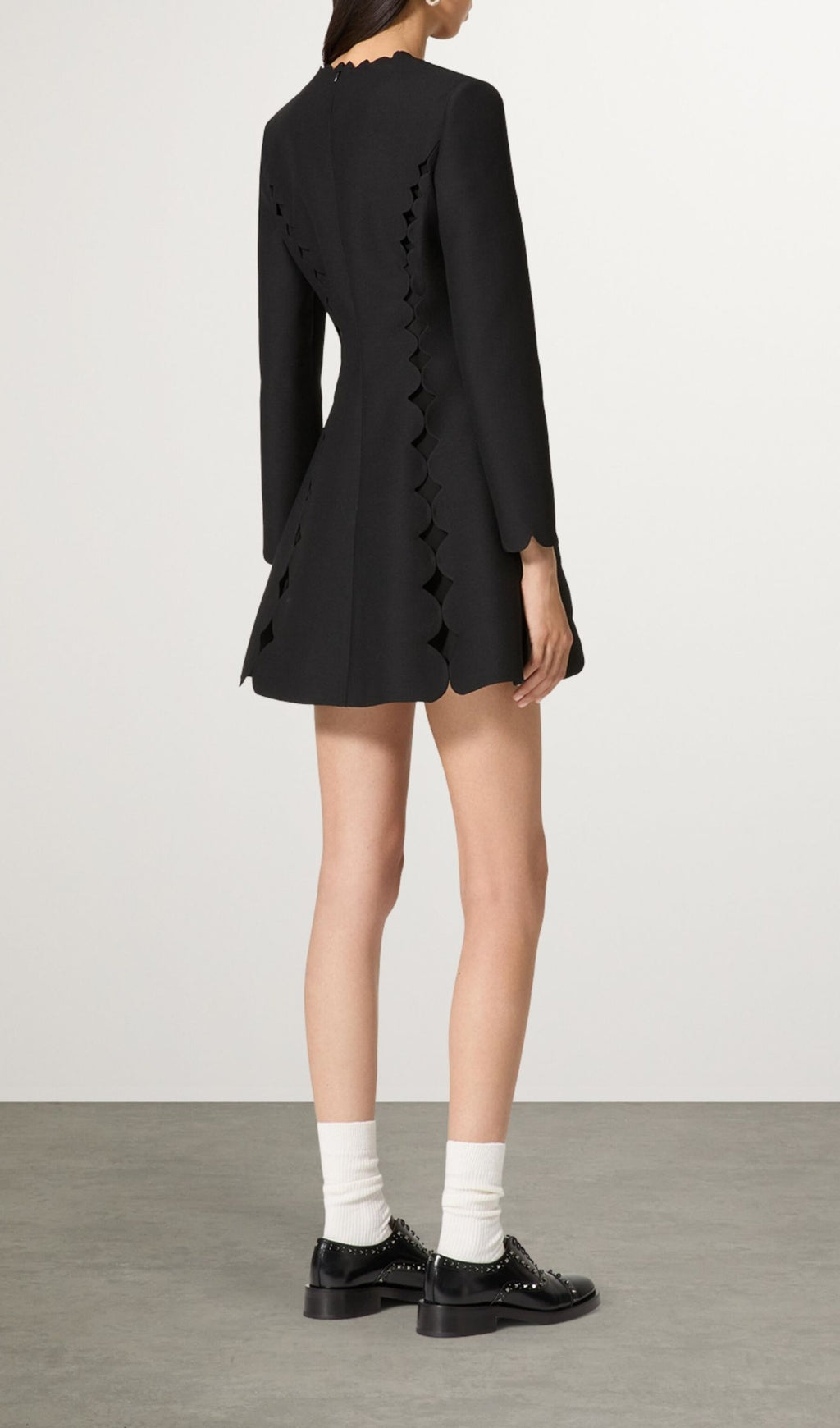 Breonna Black Bow Long Sleeve Mini Dress