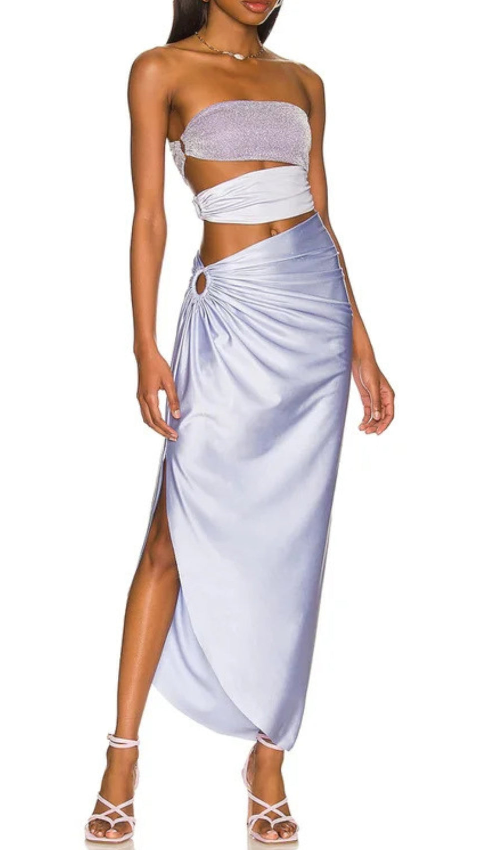 Dupree Cutout One-Piece Swimsuit & Skirt