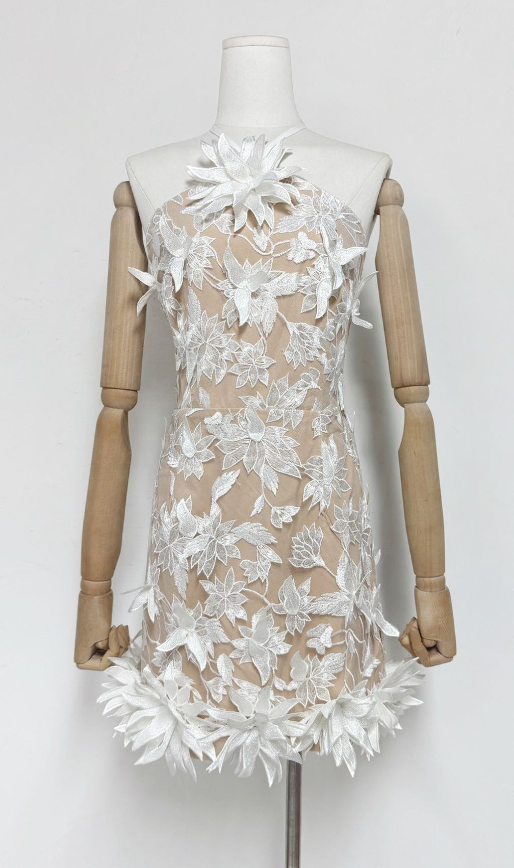 Faunia Halter Flower Mini Dress