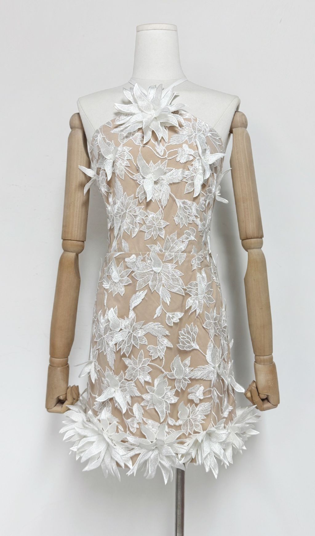 Faunia Halter Flower Mini Dress