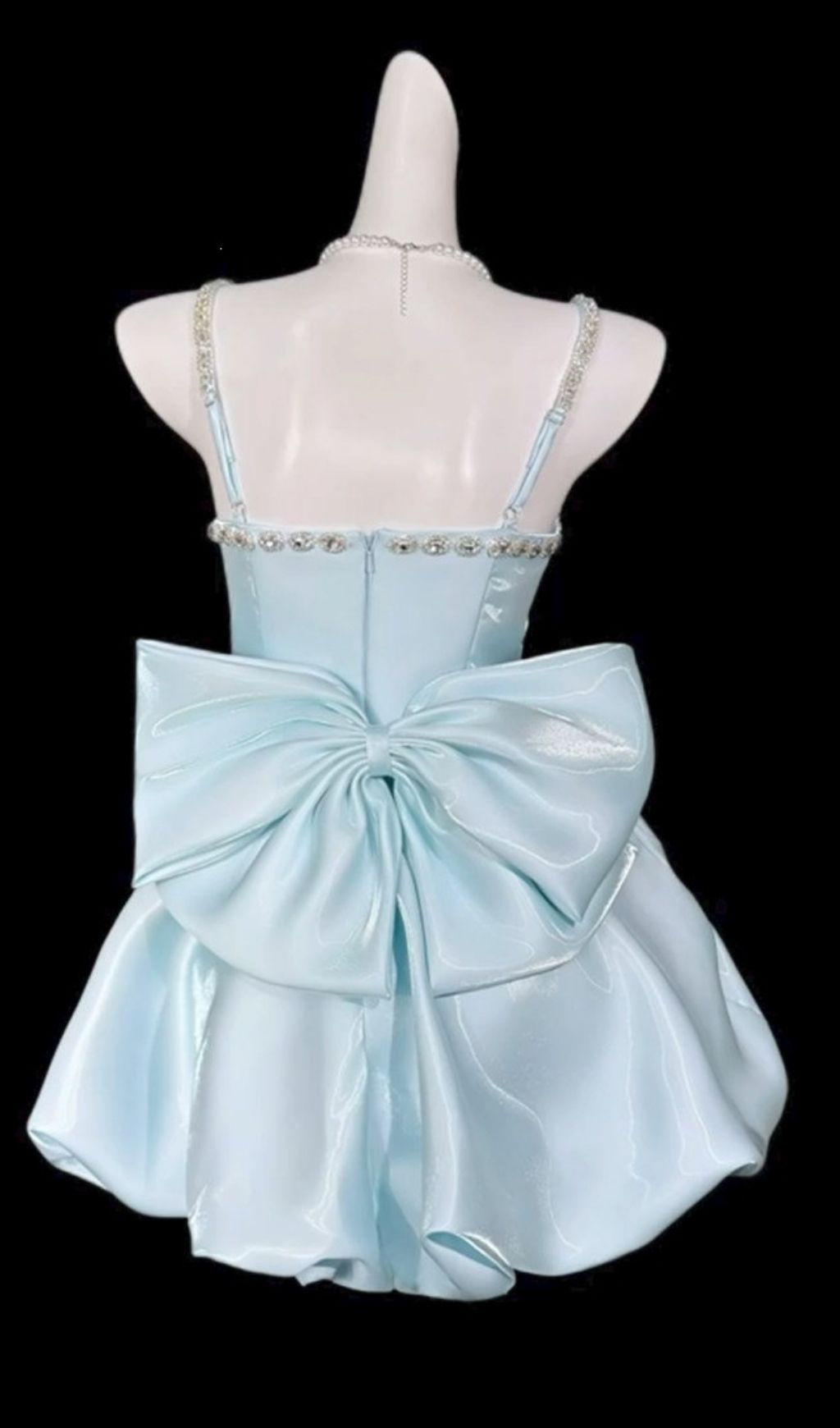 Krissy Strappy Diamante Flower Mini Dress