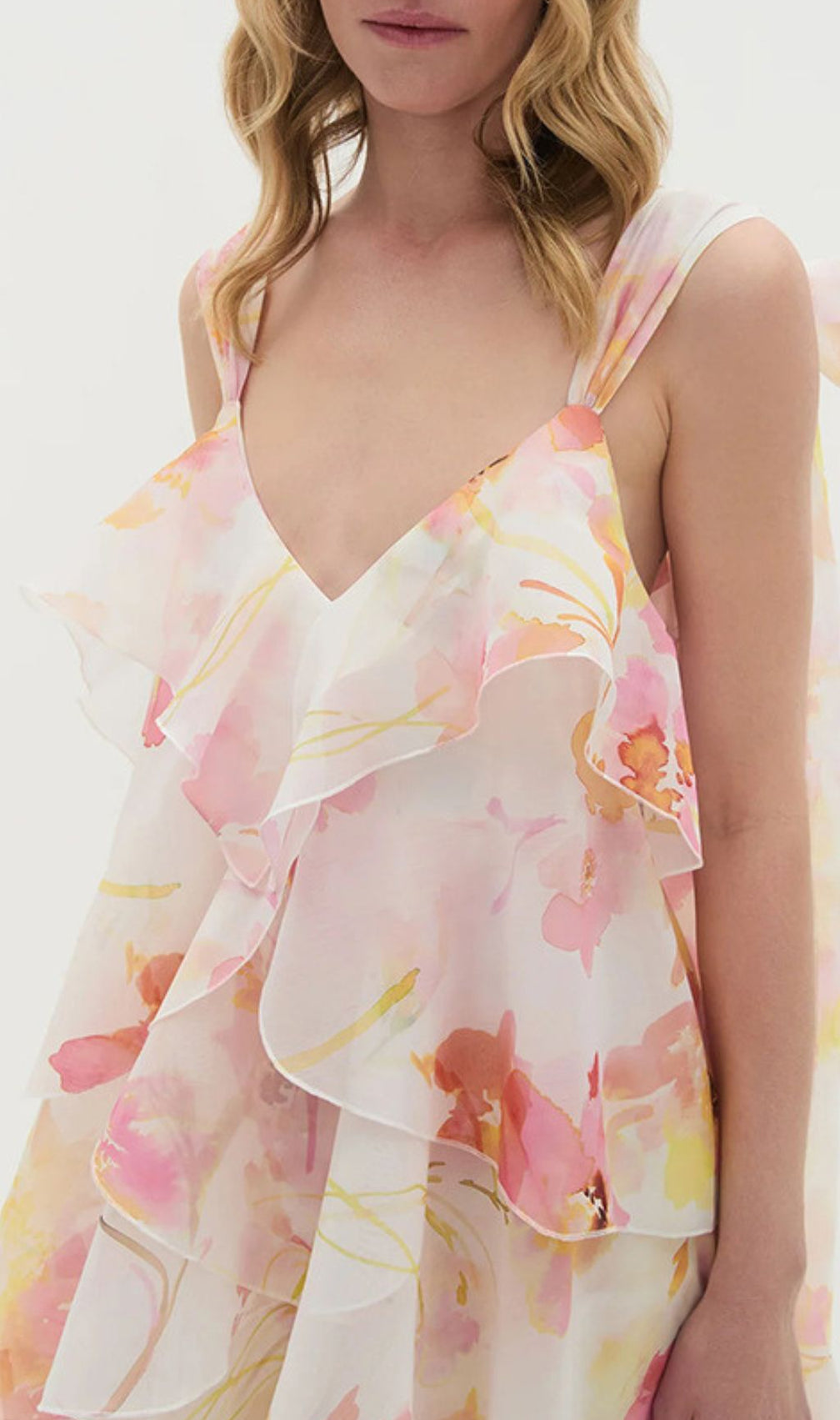 Harue Printed Ruffle Maxi Dress