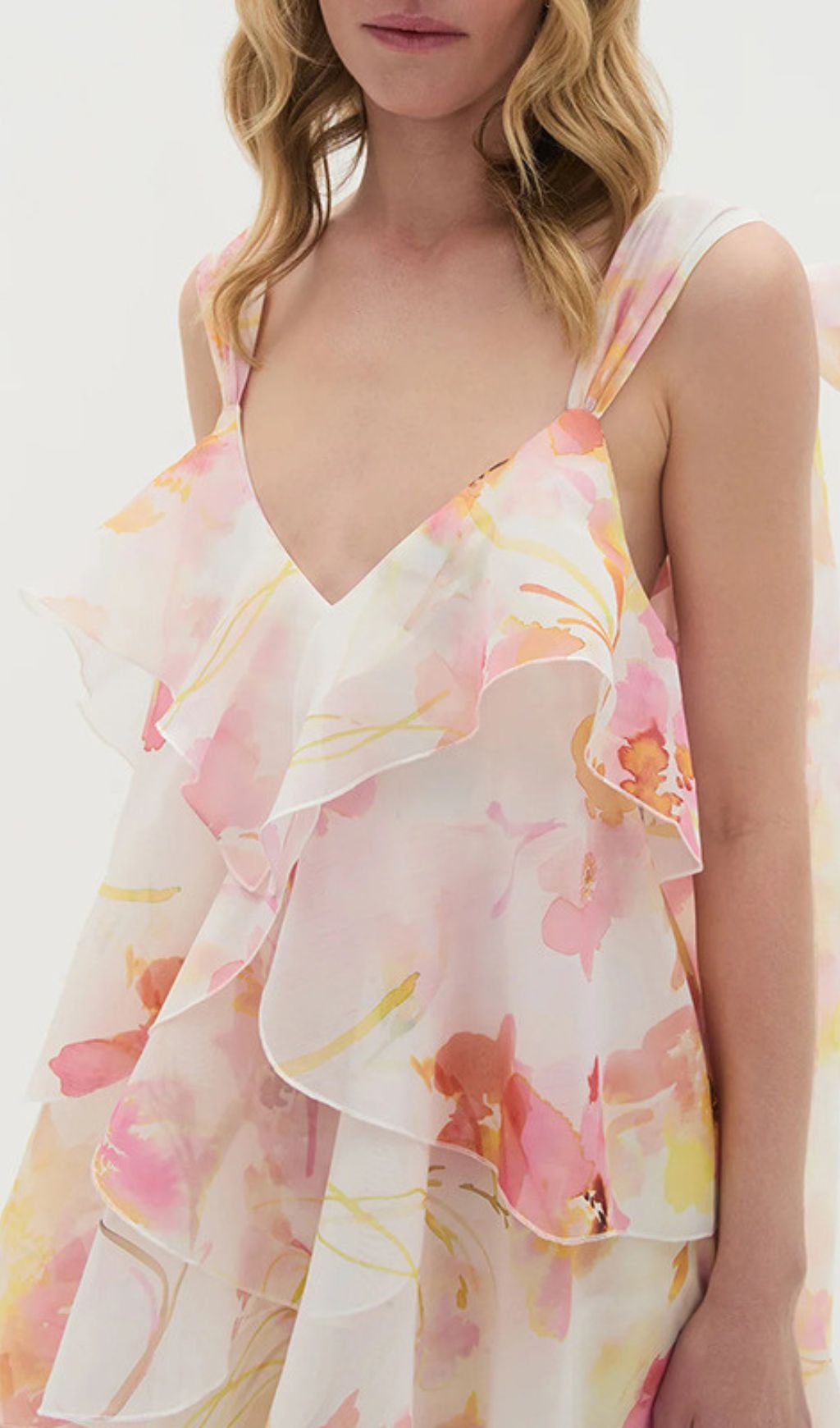 Harue Printed Ruffle Maxi Dress