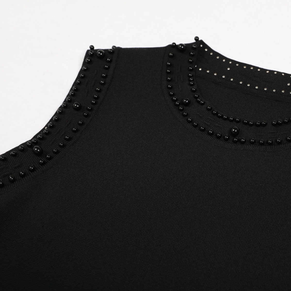 Edie Black Bead Midi Dress & Cardigan