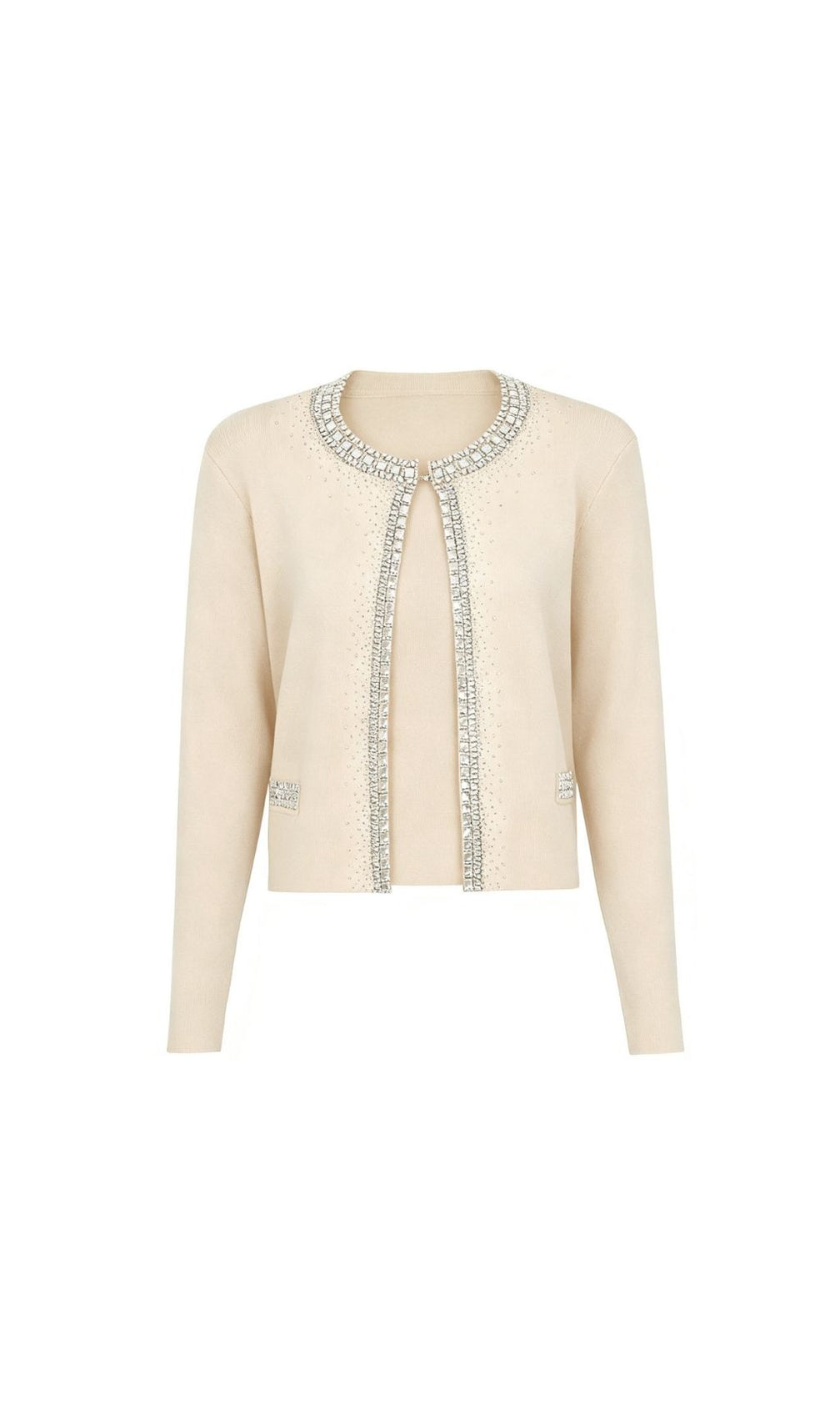 Kinsey Apricot Diamante Knit Cardigan & Midi Dress Set
