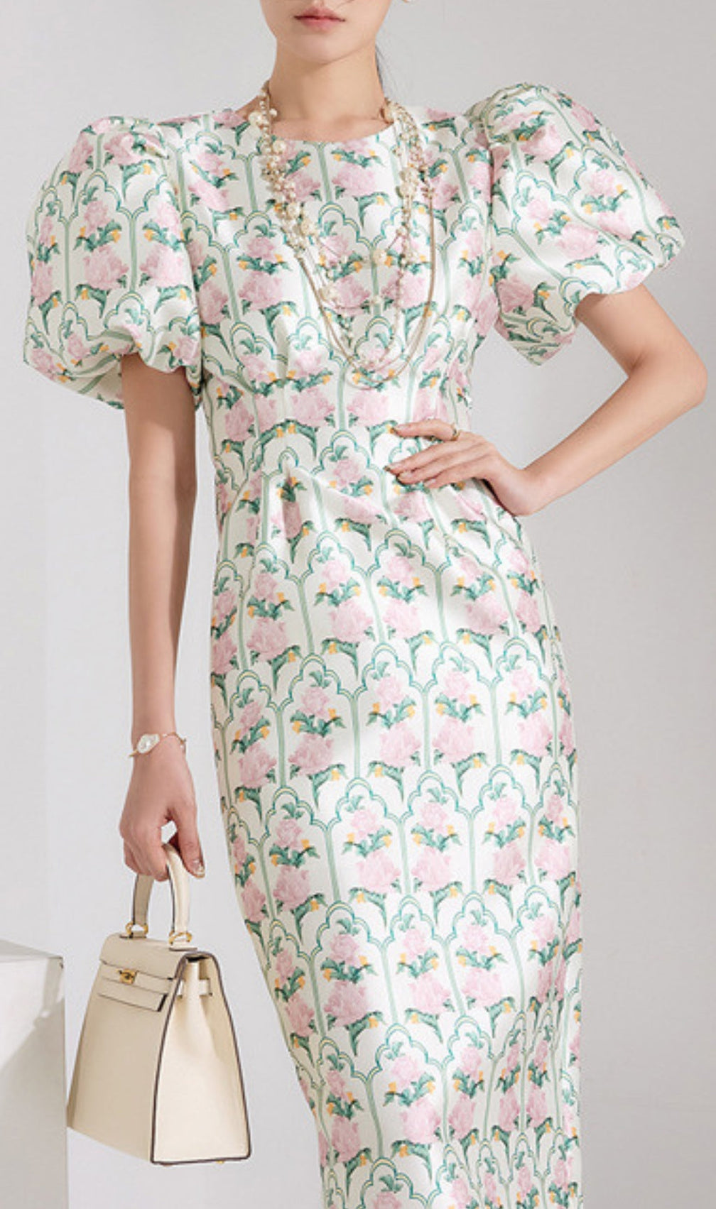 Annemieke Puff-Sleeve Floral Dress