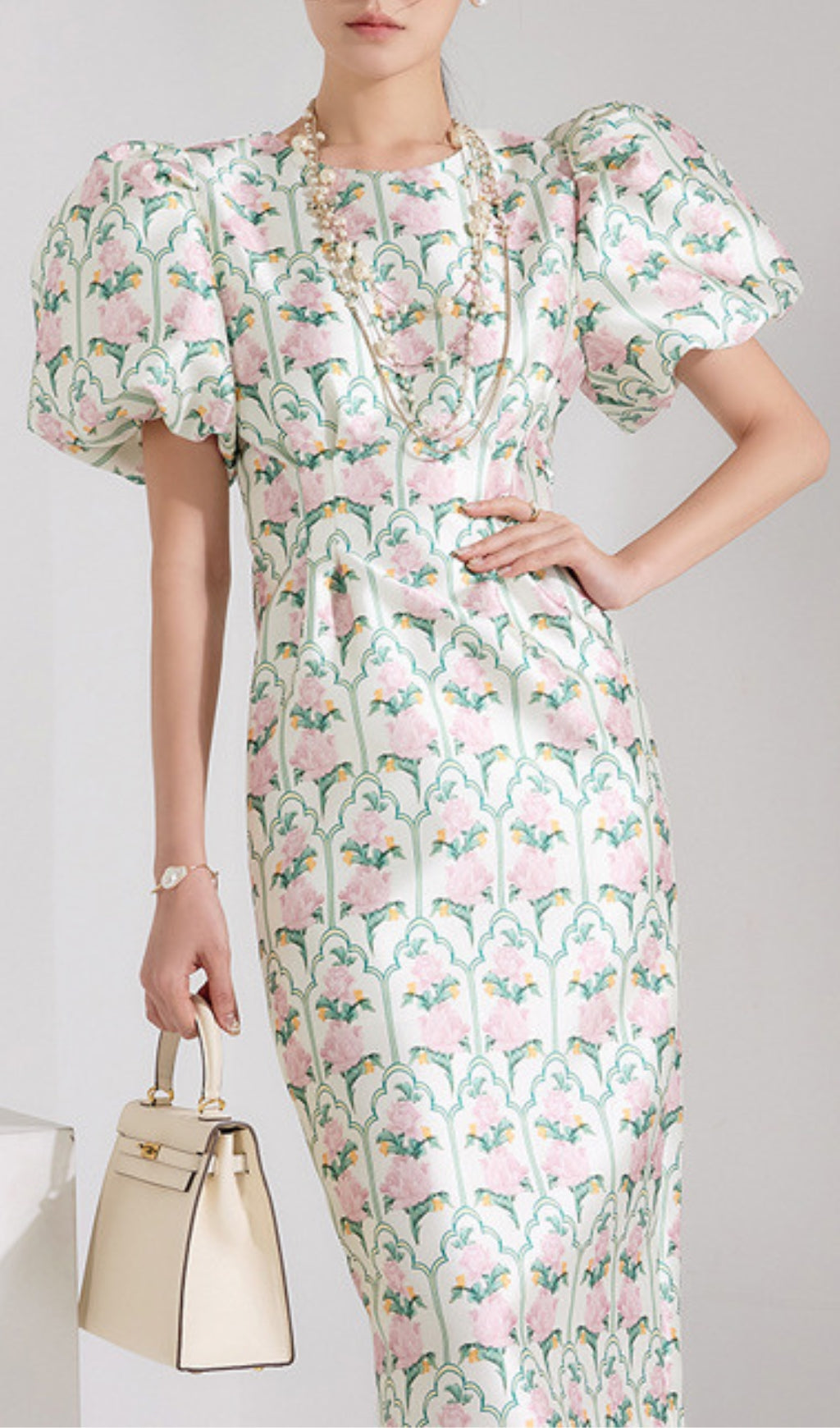 Annemieke Puff-Sleeve Floral Dress