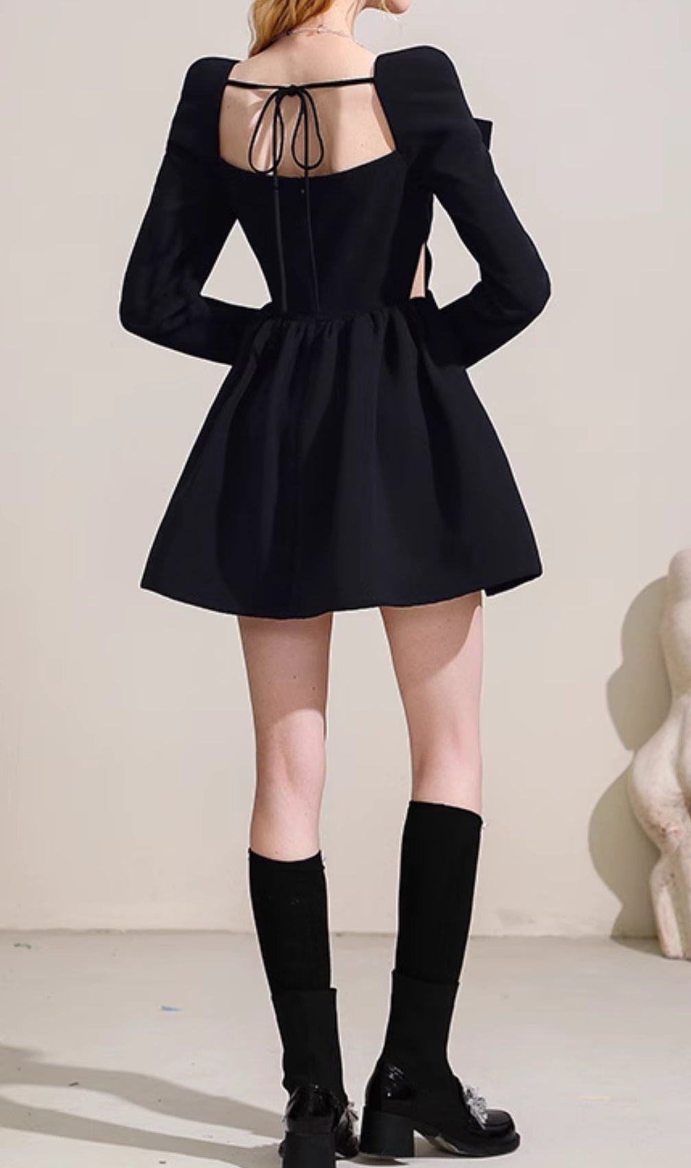 Cathal Black Long Sleeve Crystal Mini Dress
