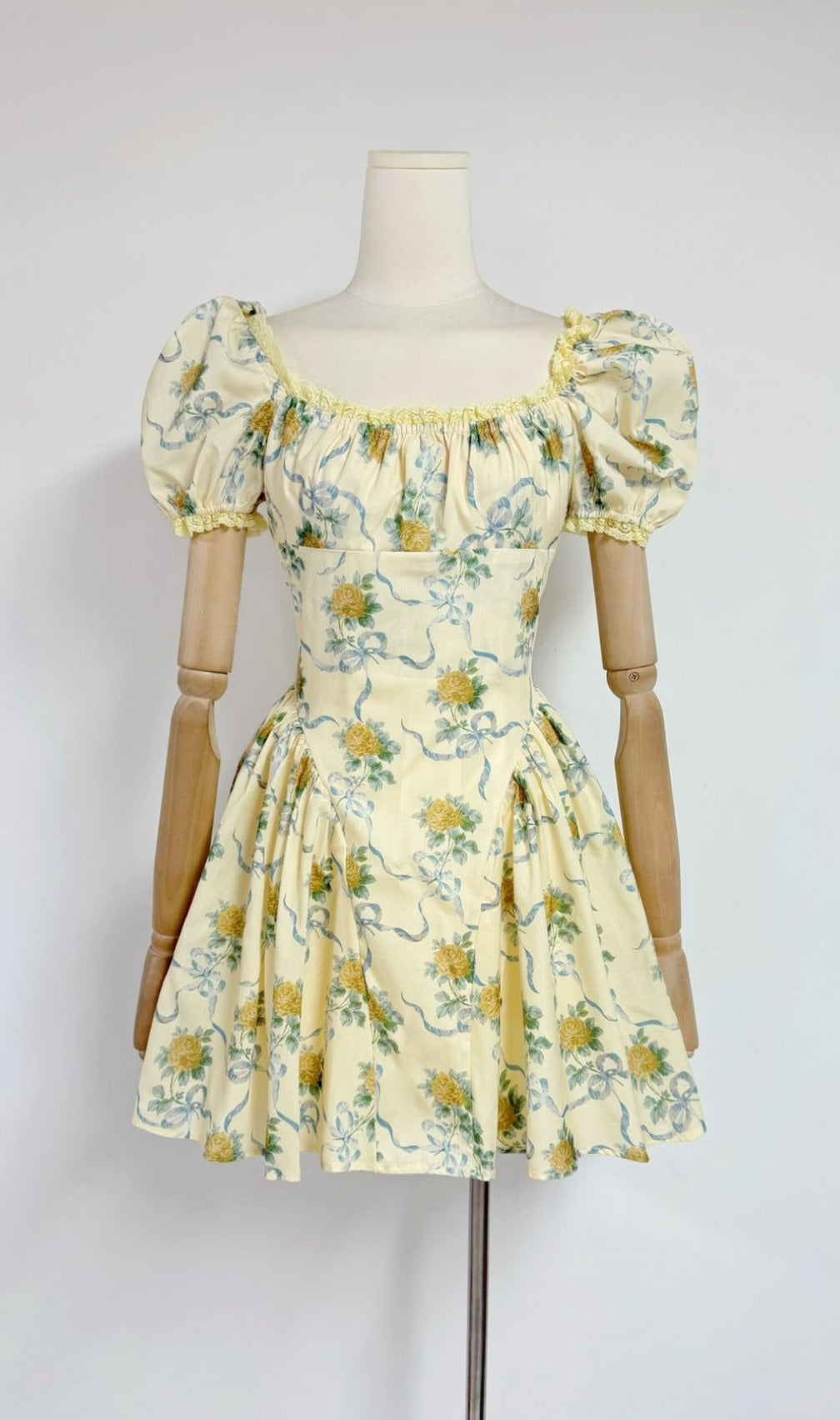 Fantasia Floral Square Neck Mini Dress