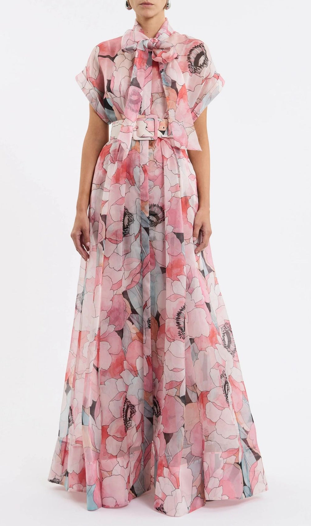 Eudoxia Pink Printed Maxi Dress