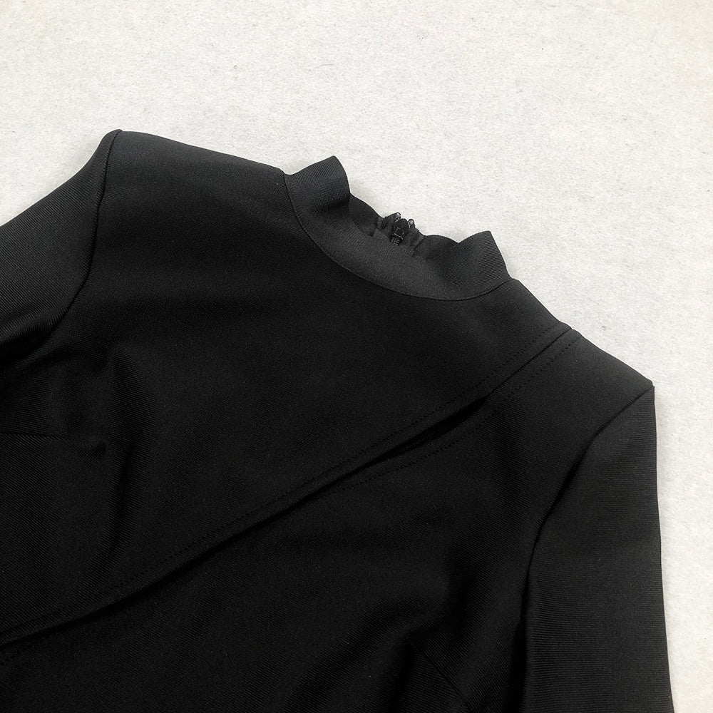 Avah Gold Flower Bandage Mini Dress