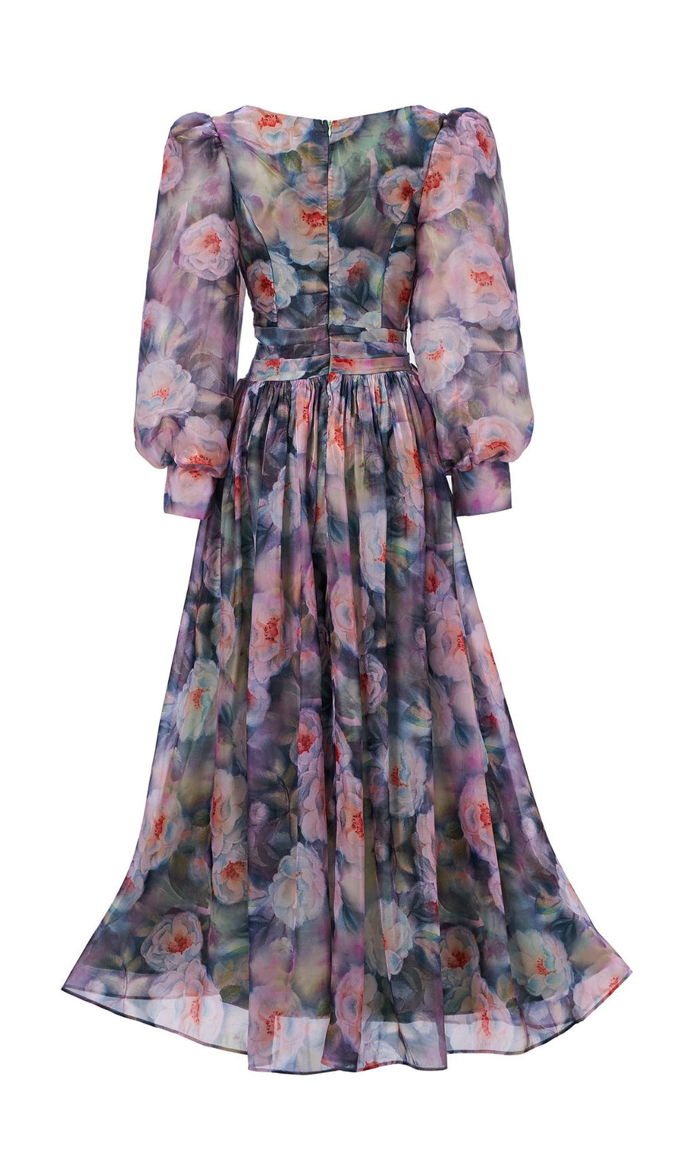 Feray Floral Printed Long Sleeve Maxi Dress