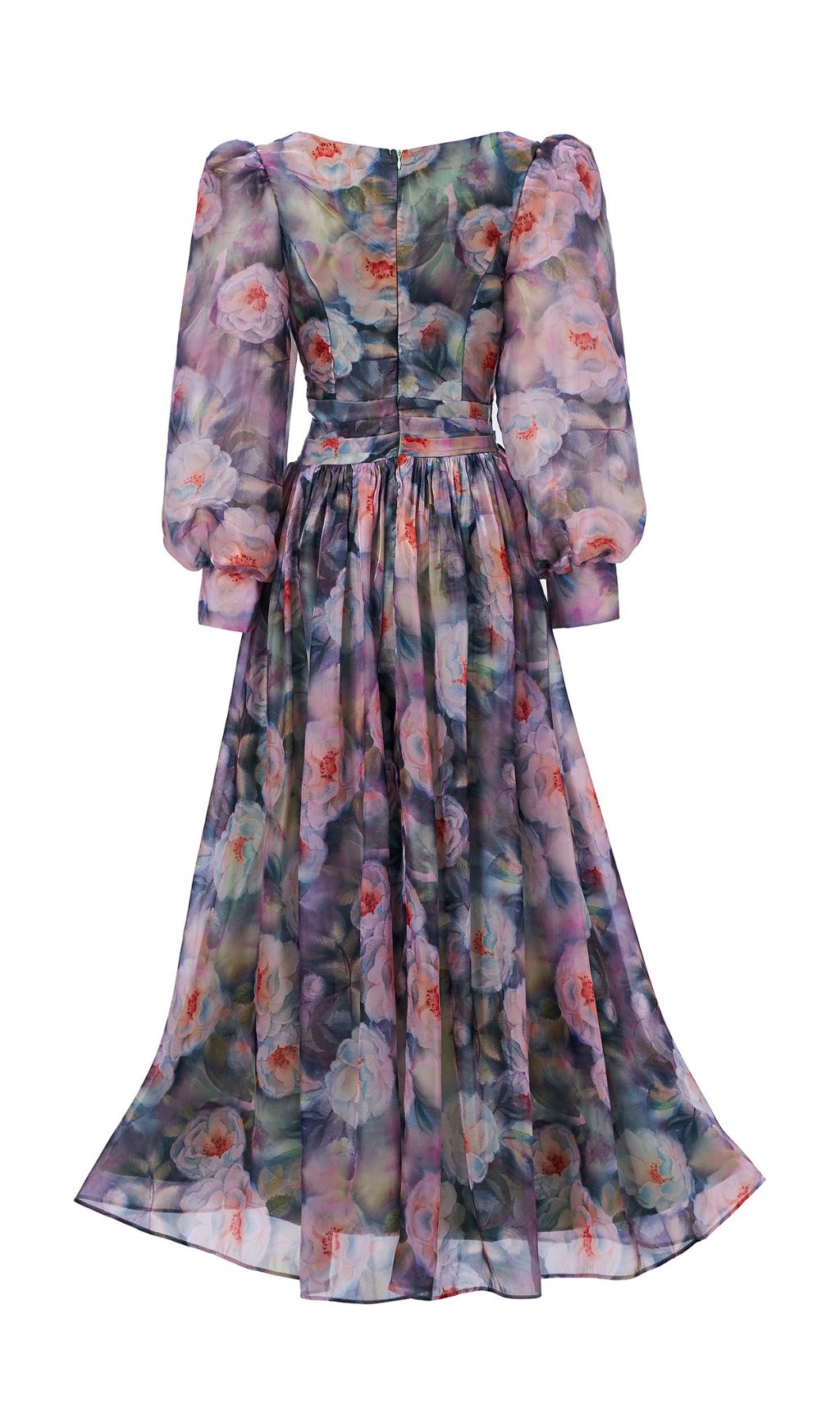 Feray Floral Printed Long Sleeve Maxi Dress
