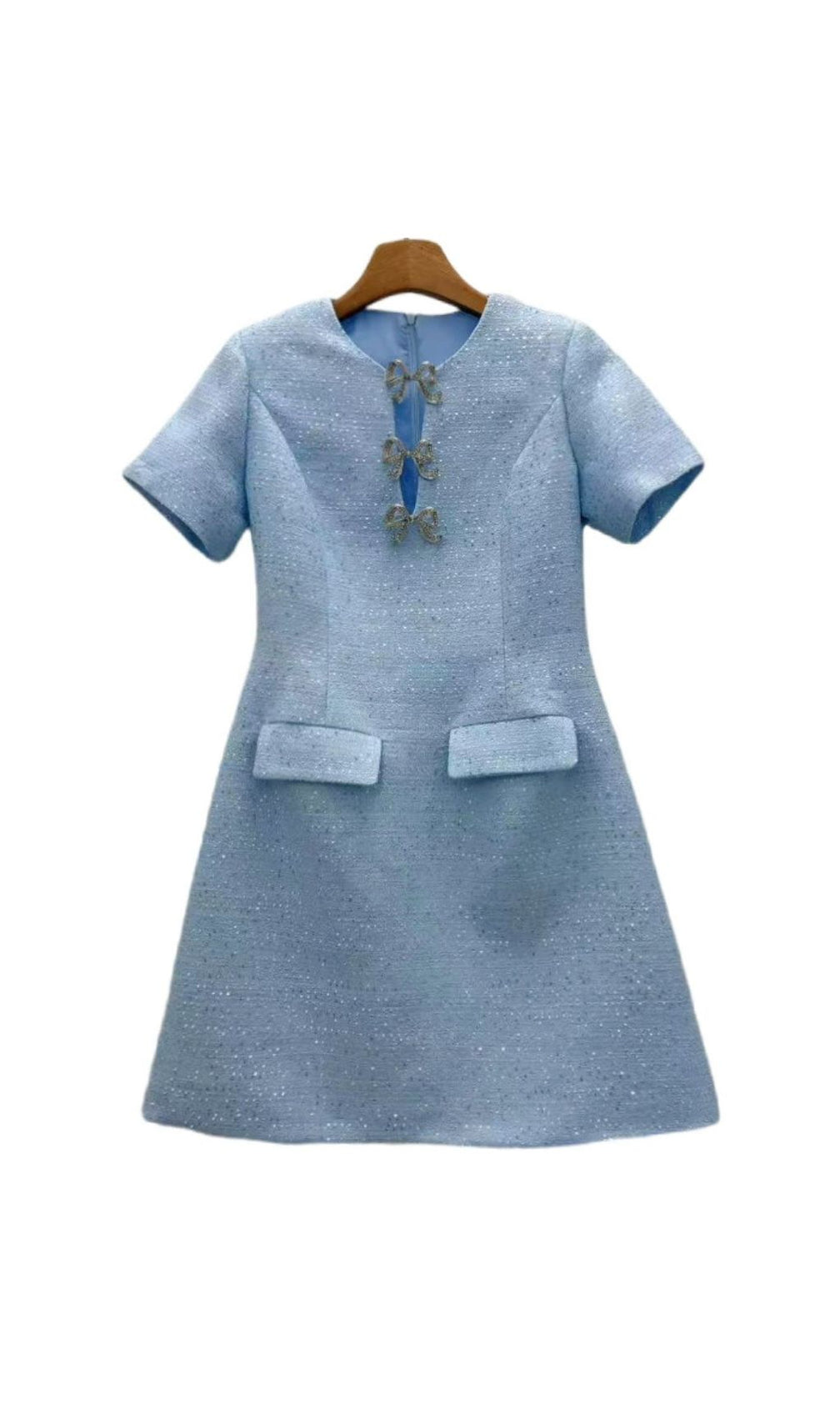 Fuchsia Bow Mini Dress