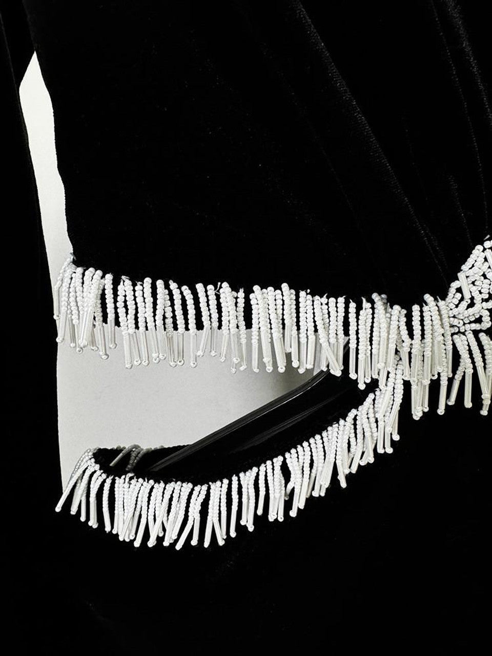 Ishika Bead-Embellished Velvet Cutout Mini Dress