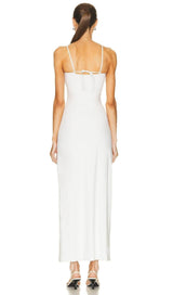 BANDAGE CUT OUT MAXI DRESS IN WHITE