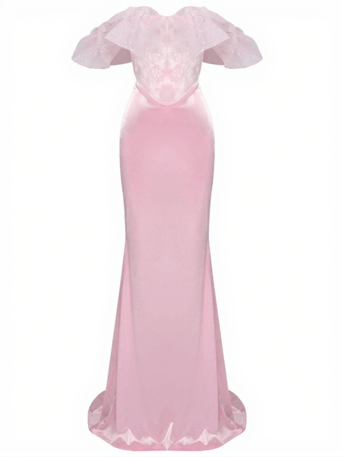 Garnet Off Shoulder Corset Satin Skirt Set