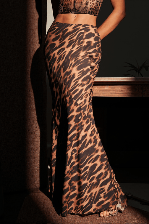 Alexander Leopard Print Skirt