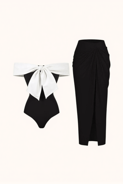 Daisy Off Shoulder Swimwear Two Piece Set