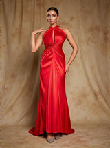 Samson Halterneck Satin Maxi Dress