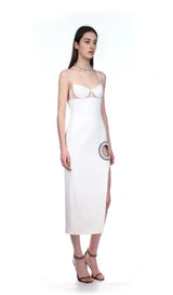 BANDAGE MAXI DRESS IN WHITE