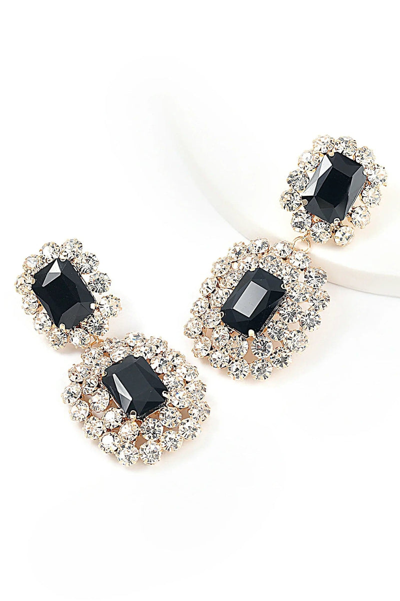 Fabiana Rectangular Gemstone Earrings