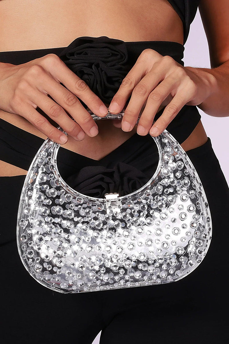 Onyx Diamond Glass Handbag