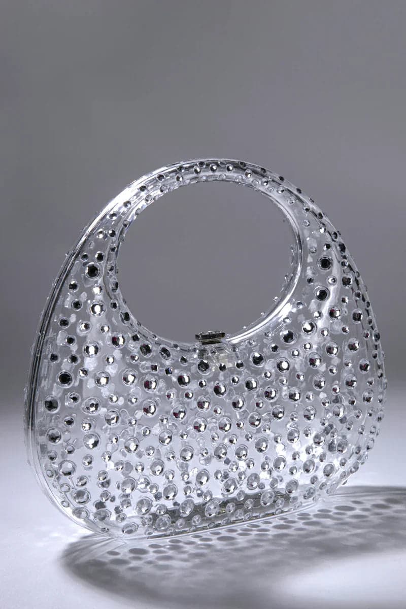 Obsidian Diamond Glass Handbag