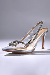 Chantel Point Rhinestone Chain Stiletto Heels