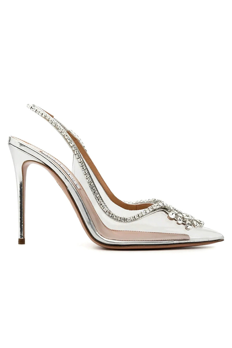 Chantel Point Rhinestone Chain Stiletto Heels