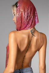 Adriane Sequin Top with Headscarf