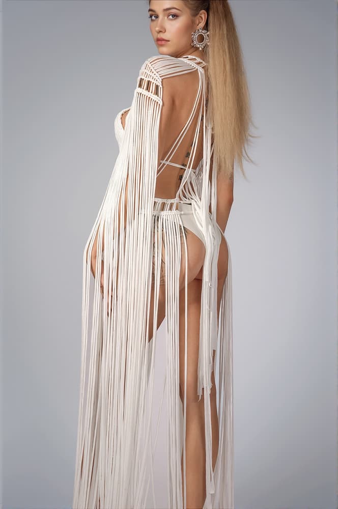 Amarii Fringe Maxi Knit Dress