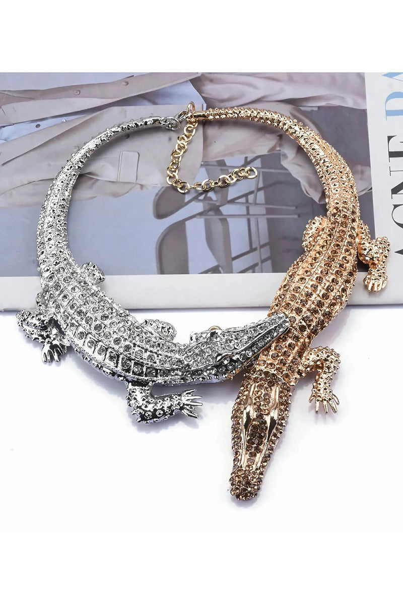 Braxtin Crocodile Collar Necklace