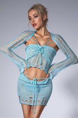 Breighly Sequin Crochet 3 pieces Sets